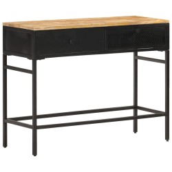 vidaXL Sideboard 100x35x77 cm Raues Mango-Massivholz 