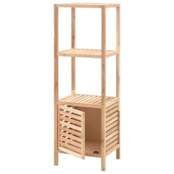 vidaXL Badezimmerschrank Massivholz Walnuss 39,5x35,5x123 cm