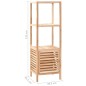 vidaXL Badezimmerschrank Massivholz Walnuss 39,5x35,5x123 cm vidaXL Badezimmerschrank Massivholz Walnuss 39,5x35,5x123 cm