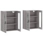 Wandschränke 2 Stk. Grau Sonoma Holzwerkstoff Wandschränke 2 Stk. Grau Sonoma Holzwerkstoff
