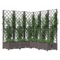 vidaXL Pflanzkübel mit Rankgitter Braun 120x120x121,5 cm PP vidaXL Pflanzkübel mit Rankgitter Braun 120x120x121,5 cm PP
