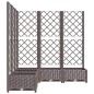 vidaXL Pflanzkübel mit Rankgitter Braun 120x120x121,5 cm PP vidaXL Pflanzkübel mit Rankgitter Braun 120x120x121,5 cm PP