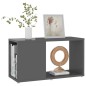 vidaXL TV-Schrank Hochglanz-Grau 60x24x32 cm Holzwerkstoff vidaXL TV-Schrank Hochglanz-Grau 60x24x32 cm Holzwerkstoff