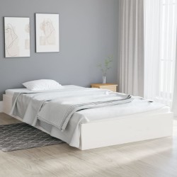 vidaXL Massivholzbett Weiß 90x200 cm