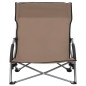 vidaXL Klappbare Strandstühle 2 Stk. Taupe Stoff vidaXL Klappbare Strandstühle 2 Stk. Taupe Stoff