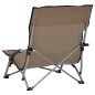vidaXL Klappbare Strandstühle 2 Stk. Taupe Stoff vidaXL Klappbare Strandstühle 2 Stk. Taupe Stoff