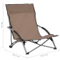 vidaXL Klappbare Strandstühle 2 Stk. Taupe Stoff vidaXL Klappbare Strandstühle 2 Stk. Taupe Stoff