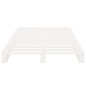 vidaXL Palettenbett Weiß 100x200 cm Massivholz Kiefer vidaXL Palettenbett Weiß 100x200 cm Massivholz Kiefer