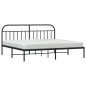 vidaXL Bettgestell mit Kopfteil Metall Schwarz 193x203 cm vidaXL Bettgestell mit Kopfteil Metall Schwarz 193x203 cm