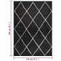 vidaXL Teppich Shaggy Hochflor Creme und Anthrazit 140x200 cm vidaXL Teppich Shaggy Hochflor Creme und Anthrazit 140x200 cm