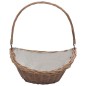vidaXL Holzkorb mit Tragegriff 57 × 46 × 52 cm Braun Weide vidaXL Holzkorb mit Tragegriff 57 × 46 × 52 cm Braun Weide