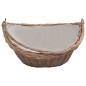 vidaXL Holzkorb mit Tragegriff 57 × 46 × 52 cm Braun Weide vidaXL Holzkorb mit Tragegriff 57 × 46 × 52 cm Braun Weide