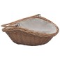 vidaXL Holzkorb mit Tragegriff 57 × 46 × 52 cm Braun Weide vidaXL Holzkorb mit Tragegriff 57 × 46 × 52 cm Braun Weide
