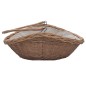 vidaXL Holzkorb mit Tragegriff 57 × 46 × 52 cm Braun Weide vidaXL Holzkorb mit Tragegriff 57 × 46 × 52 cm Braun Weide