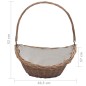 vidaXL Holzkorb mit Tragegriff 57 × 46 × 52 cm Braun Weide vidaXL Holzkorb mit Tragegriff 57 × 46 × 52 cm Braun Weide
