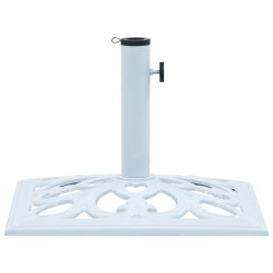 vidaXL Sonnenschirmständer Weiß 12 kg 49 cm Gusseisen