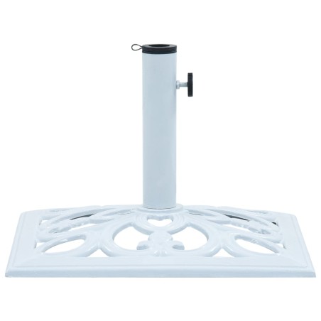 vidaXL Sonnenschirmständer Weiß 12 kg 49 cm Gusseisen