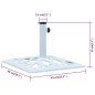 vidaXL Sonnenschirmständer Weiß 12 kg 49 cm Gusseisen vidaXL Sonnenschirmständer Weiß 12 kg 49 cm Gusseisen