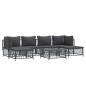 vidaXL 7-tlg. Garten-Lounge-Set mit Kissen Anthrazit Stahl vidaXL 7-tlg. Garten-Lounge-Set mit Kissen Anthrazit Stahl