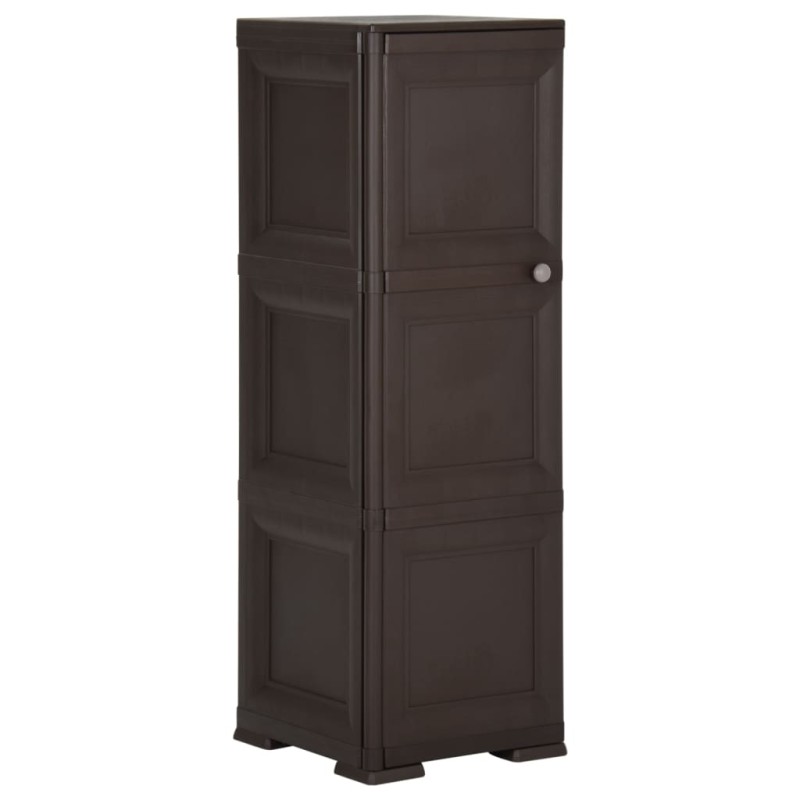 vidaXL Kunststoffschrank 40x43x125 cm Holzdesign Braun vidaXL Kunststoffschrank 40x43x125 cm Holzdesign Braun