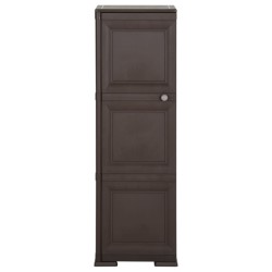 vidaXL Kunststoffschrank 40x43x125 cm Holzdesign Braun