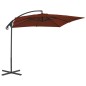 vidaXL Ampelschirm mit Stahlmast 250x250 cm Terrakottarot vidaXL Ampelschirm mit Stahlmast 250x250 cm Terrakottarot