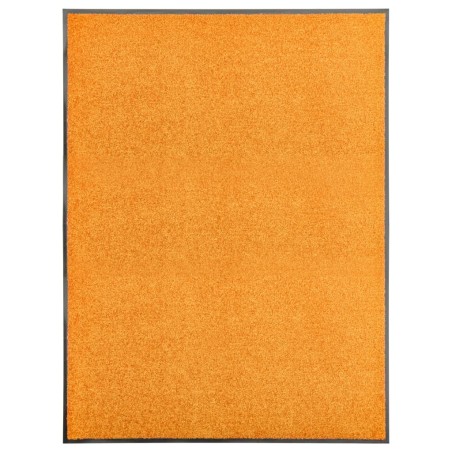 vidaXL Fußmatte Waschbar Orange 90x120 cm 