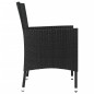 Gartenstühle mit Kissen 4 Stk. Poly Rattan Schwarz Gartenstühle mit Kissen 4 Stk. Poly Rattan Schwarz
