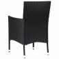 Gartenstühle mit Kissen 4 Stk. Poly Rattan Schwarz Gartenstühle mit Kissen 4 Stk. Poly Rattan Schwarz