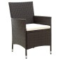 vidaXL Gartenstühle mit Sitzpolster 2 Stk. Poly Rattan Braun vidaXL Gartenstühle mit Sitzpolster 2 Stk. Poly Rattan Braun