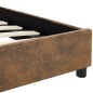 vidaXL Bettgestell Braun Wildleder-Optik 140 × 200 cm vidaXL Bettgestell Braun Wildleder-Optik 140 × 200 cm