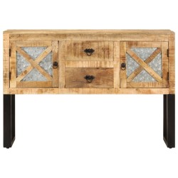 vidaXL Sideboard 110x30x74 cm Raues Mangoholz