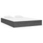 vidaXL Massivholzbett Grau 120x190 cm