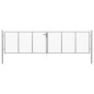 vidaXL Gartentor Verzinkter Stahl 415 x 150 cm Silbern vidaXL Gartentor Verzinkter Stahl 415 x 150 cm Silbern