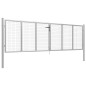 vidaXL Gartentor Verzinkter Stahl 415 x 150 cm Silbern vidaXL Gartentor Verzinkter Stahl 415 x 150 cm Silbern