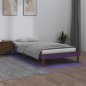 vidaXL Massivholzbett mit LED-Beleuchtung Honigbraun 90x200 cm vidaXL Massivholzbett mit LED-Beleuchtung Honigbraun 90x200 cm