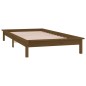 vidaXL Massivholzbett mit LED-Beleuchtung Honigbraun 90x200 cm vidaXL Massivholzbett mit LED-Beleuchtung Honigbraun 90x200 cm