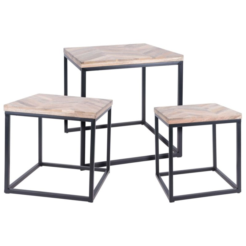 H&S Collection 3-tlg. Beistelltisch-Set Teak H&S Collection 3-tlg. Beistelltisch-Set Teak