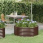 vidaXL Hochbeet Pulverbeschichteter Stahl 100x100x36 cm Braun vidaXL Hochbeet Pulverbeschichteter Stahl 100x100x36 cm Braun