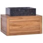 vidaXL Wand-Badschrank 60x45x30 cm Teak Massivholz vidaXL Wand-Badschrank 60x45x30 cm Teak Massivholz