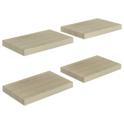 vidaXL Schwebende Wandregale 4 Stk. Eichefarben 40x23x3,8cm MDF