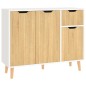 vidaXL Sideboard Weiß und Sonoma-Eiche 90x30x72 cm Holzwerkstoff vidaXL Sideboard Weiß und Sonoma-Eiche 90x30x72 cm Holzwerkstoff
