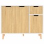 vidaXL Sideboard Weiß und Sonoma-Eiche 90x30x72 cm Holzwerkstoff vidaXL Sideboard Weiß und Sonoma-Eiche 90x30x72 cm Holzwerkstoff
