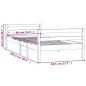 vidaXL Massivholzbett Schwarz 80x200 cm Kiefer vidaXL Massivholzbett Schwarz 80x200 cm Kiefer