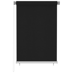 vidaXL Außenrollo 100x140 cm Schwarz