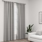 vidaXL Verdunkelungsvorhänge Haken Leinenoptik 2 Stk. Grau 140x225 cm vidaXL Verdunkelungsvorhänge Haken Leinenoptik 2 Stk. Grau 140x225 cm