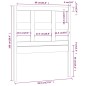 vidaXL Kopfteil Honigbraun 95,5x4x100 cm Massivholz Kiefer