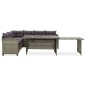 vidaXL 2-tlg. Garten-Lounge-Set mit Kissen Poly Rattan Grau vidaXL 2-tlg. Garten-Lounge-Set mit Kissen Poly Rattan Grau