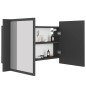 vidaXL LED-Bad-Spiegelschrank Grau 80x12x45 cm Acryl vidaXL LED-Bad-Spiegelschrank Grau 80x12x45 cm Acryl