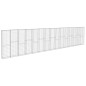 vidaXL Gabionenwand mit Abdeckung Verzinkter Stahl 900×50×200 cm vidaXL Gabionenwand mit Abdeckung Verzinkter Stahl 900×50×200 cm